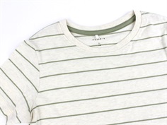 Name It peyote melange/oil green stribet t-shirt